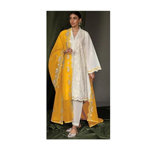 Costume pakistanais prêt à l'emploi de créateur indien traditionnel fabriqué en Georgette pure et organza d'Inde - Product Image 1