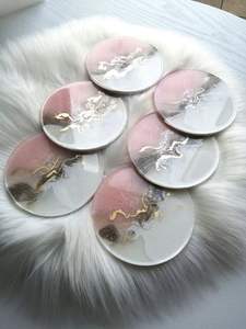 <b>Slate</b> <b>Coasters</b> Set Tabletop Decoration Accent <b>Coasters</b> for Hotel Restaurants Barware Resin Drink <b>Coasters</b> - Product Image 4