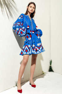 Robe longue design bohème pour femmes la plus populaire Designer Vyshyvanka Robe courte ukrainienne brodée à la main lavable Offre Spéciale - Product Image 2