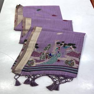 Sari de Algodón Munga VASTRA COTTAGE con Elegante Diseño de Tejido, Blusa Tradicional Informal, Atuendo Étnico Indio - Product Image 1