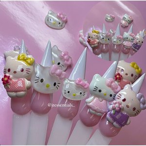 A10jet MIX-04 Hello K Set di 10 Pezzi per Nail Art, Charm 3D in Metallo e Vetro per Decorazioni Unghie, Design Alla Moda e Carino, Vendita Calda - Product Image 2