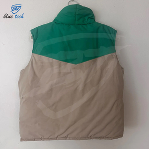 Vêtements d'extérieur décontractés à fermeture éclair d'hiver pour hommes Logo personnalisé Polaire 100% Polyester Gilet bouffant coupe-vent - Product Image 2