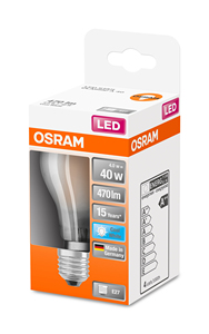 Lámpara LED Estándar de Repuesto con Cristal Mate, 4W, 4000K, 470Lm (Osram 4058075303409) - Product Image 2