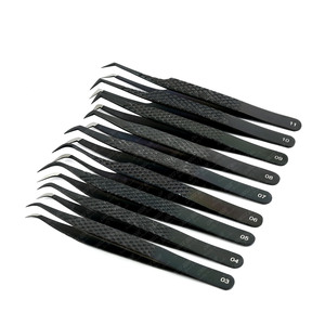 Meilleure vente outil de fabrication de ventilateur de volume Extensions de cils Pince à cils méga volume 45 degrés légère pour ventilateurs 5d 10d - Product Image 6