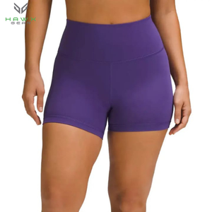 Nuage sans couture femmes taille haute Fitness Booty Shorts 3 côtelé Biker Shorts taille élastique 100% coton respirant uni teint - Product Image 5