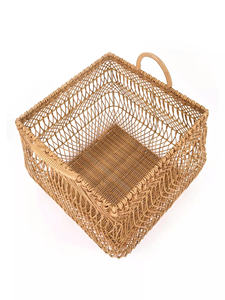 Juego de 2 cestas de ratán de nuevo diseño hechas de material de ratán hecho en Vietnam con precio al por mayor - Product Image 3