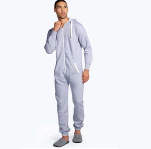 Wholesale Embroidered Customized Winter Men Pullover Hooded Adult <b>Onesie</b> <b>Pajamas</b> Plain Cotton Polyester Brushed Fleece - Product Image 4