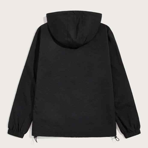 Veste coupe-vent personnalisée pour hommes de meilleure qualité en gros Veste coupe-vent à capuche en toile imperméable - Product Image 3