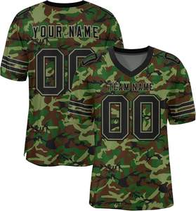 Camisetas de fútbol personalizadas para clubes, diseño elegante de camuflaje con nombres de jugadores, impresión por sublimación, tela duradera para equipos y escuelas - Product Image 2