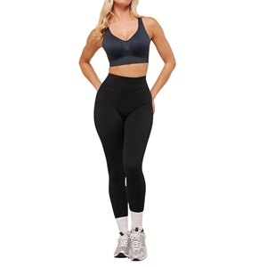 Soutien-gorge de sport pour femme grande taille, ultra doux, dos en Y, décolleté en U, maintien moyen, sans armatures, style crop top, pour yoga, pilates, gym et activités sportives - Product Image 2