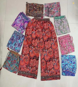 Pantalon Palazzo en soie de mélange de haute qualité vêtements d'été pour femmes et filles exportation du fabricant indien - Product Image 1