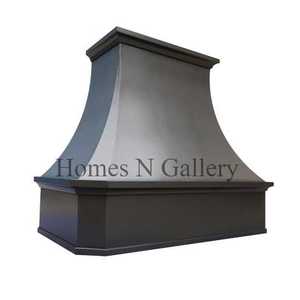 Top Selling Customized Black Finishing Brass Strip & Rivets Electric Kitchen Exhaust <b>Fire</b> <b>Place</b> <b>Wall</b> Mounted Range Hood Chimney - Product Image 1