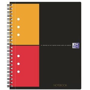 Cuaderno Oxford International College DIN A5+ Cuadrícula, Cartón Gris/Naranja/Rojo, 80 Hojas, para Estudiantes - Product Image 1