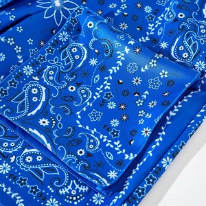 Cool Streetwear All Sublimation Print Blue Jersey Short pour homme avec poche Polyester Track Bandana Shorts - Product Image 5