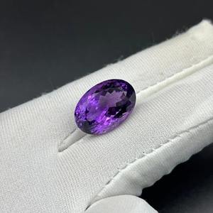 Piedra preciosa de corte ovalado de amatista Natural AAA + 14,90 CTS piedra suelta hermosa piedra preciosa de corte ovalado de amatista 14,90 CTS - Product Image 5