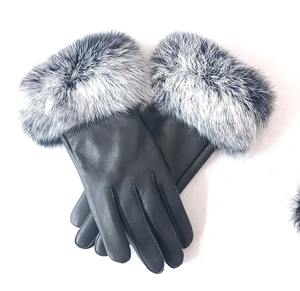 Custom Solid Color Winter Fashion Style Outdoor <b>lady</b> <b>Gloves</b> Full Finger Warm <b>Leather</b> Winter <b>Gloves</b> - Product Image 4