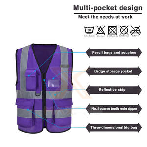 Chaleco Reflectante de Seguridad con Logotipo Personalizado, Venta Caliente, Ropa de Trabajo para Exteriores, Nuevo Diseño - Product Image 5
