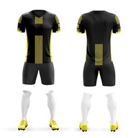 Jersey Sepak Bola Lengan Pendek V-neck 100% Poliester Ringan dan Bernapas, Terlaris, Custom, untuk Nama Tim dan Penggemar Pria Dewasa