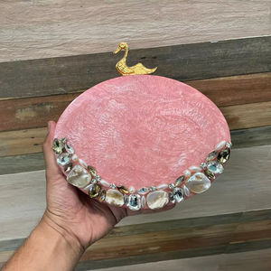 Bolso de Mano de Resina Hecho a Mano de Estilo Antiguo, Calidad Premium, Impermeable, Correa Extraíble, Cadenas, Correas, Perlas, Moda para Compradores Exigentes - Product Image 1