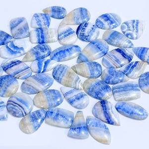AAA + คุณภาพหินควอตซ์ทรงหลังเบี้ยสีน้ำเงินธรรมชาติอัญมณีหลวมสำหรับการรักษาขายส่ง - Product Image 1
