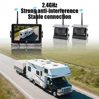 Système de moniteur DVR tactile sans fil de 7 pouces, kit de caméra magnétique solaire pour la surveillance de la sécurité des flottes commerciales, camions, bus, portable