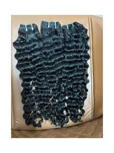 Extensiones de cabello humano virgen de un solo donante sin procesar, encaje HD ondulado indio alineado con cutícula Natural 100%, trama plana con estilo - Product Image 3