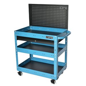 Carro de herramientas de acero inoxidable de 3 niveles al por mayor con ruedas, compatible con ODM y OEM para uso en taller para la industria de armarios de garaje mecánicos - Product Image 1