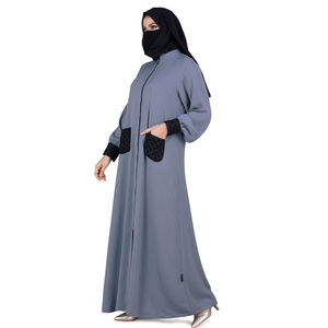 Vêtements ethniques musulmans pour femmes grande taille, couleur et logo personnalisés, de haute qualité, vente en gros, printemps-été 2026, hijab uni, abayas pour femmes - Product Image 3