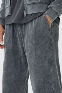 กางเกงผู้ชายซักได้สำหรับผู้ชายกางเกงฟอกกรดทำจากผ้าฝ้าย100% ฟอกได้ตามต้องการสีพื้นกางเกงซักได้ตามต้องการ - Product Image 3