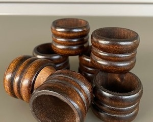 Bolas de madera tejidas con servilletero de madera cuadrado Decoración hecha a mano Servilletero - Product Image 5