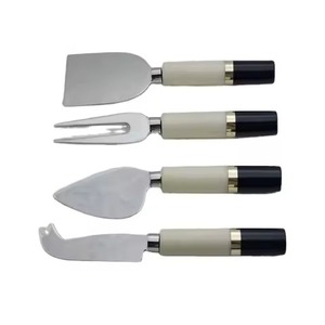 Juego de queso de acero inoxidable de cuatro nuevos mango de mármol mesa de comedor servir artículos de Metal de grado alimenticio para servir queso - Product Image 1