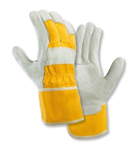 Ventas calientes XL Tamaño Doble Palma Seguridad Guantes de extinción de incendios Anticorte y antiimpacto Resistente al fuego Protección de cuero dividido - Product Image 1