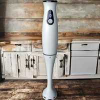 Blender électrique à main blanc 220-240V 200W pour une utilisation en cuisine pour la préparation de milkshakes/purées/sauces Comprend un accessoire crochet à pâte