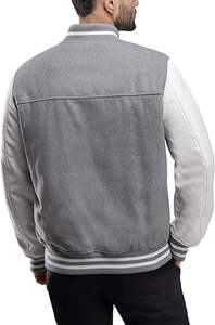 Varsity Jacket Men - High School Letterman Bomber Style Fleece Chaquetas de béisbol para hombres - Product Image 4