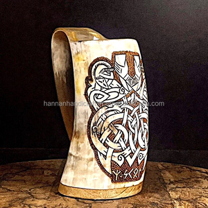 Jarra de Cerveza Vikinga de Cuerno de Búfalo Pulido a Precio Económico - Product Image 3