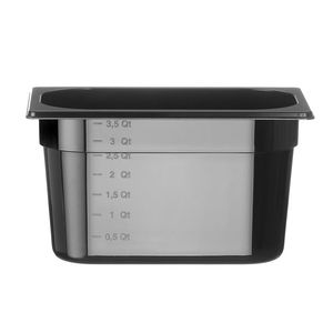 "<b>Food</b> <b>Storage</b> <b>Container</b> Hendi Pro Line GN 1/4 4L Black 265x162x(H)150mm" - Product Image 1