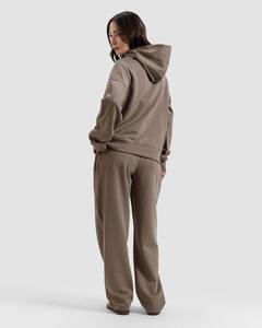 Conjunto de Sudadera con Capucha y Pantalones Acampanados de Felpa Gruesa con Bordado Invernal Personalizado de 370g, Estilo Holgado, Lavado Ácido, para Hombre - Product Image 2