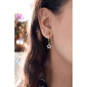 ต่างหูเม็ดกลมเงินแท้925ขนาด1.8ซม. ดีไซน์รูปดาวผลิตจากไก่งวง - Product Image 1