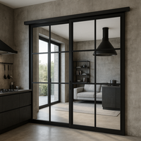 Cristal Templado de Doble Acristalamiento con Riel Invisible de Lujo |   Transparencia de Piso a Techo para Cocina/Baño/Dormitorio