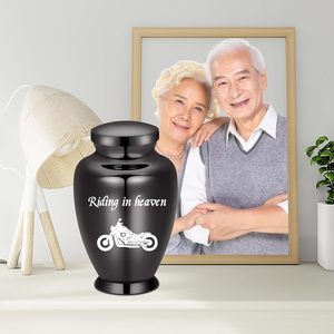 Urna de motocicleta de acero inoxidable para cenizas humanas para mujeres, hombres, urnas funerarias decorativas para cenizas, recuerdo, urna de tamaño personalizado - Product Image 6