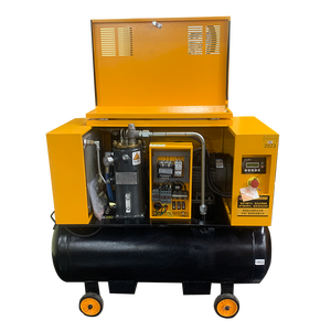 Compresseur d'air à vis diesel portable 7,5 kW 10 bars 2 en 1 avec réservoir, compresseur d'air mobile pour la construction industrielle - Product Image 4