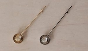 Vaisselle de qualité supérieure Lot de 2 couverts en acier inoxydable argent et or Cuillère d'une capacité de 10ml pour mariages et événements - Product Image 4