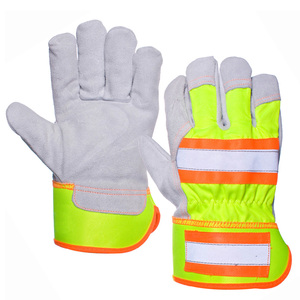 Nouveauté Gants de sécurité pour mécaniciens doublés pour la saison hivernale Haute visibilité Meilleure qualité Cuir Gants anti-coupures pour travailleurs mécaniques - Product Image 1