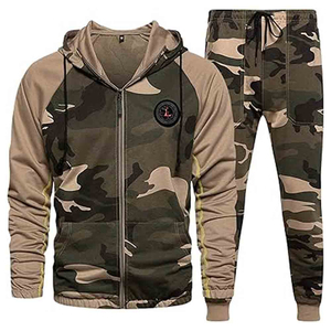 Joggers Survêtements décontractés camouflage pour hommes Lettres de broderie 3D personnalisées Formation et Streetwear Ensembles de marque privée réguliers - Product Image 3