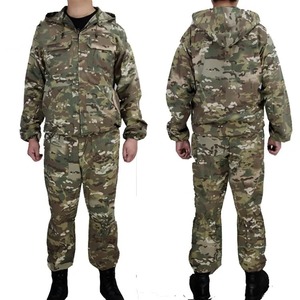 Camuflaje de combate táctico transpirable Anti-UV Rip-Stop traje de entrenamiento pantalones Cargo ropa de Paintball con rodilleras - Product Image 5