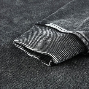 Oem Custom Logo Acid Wash High Quality 100% Cotton Vintage Hoodies Unisex Oversized Acid Wash Full <b>Zip</b> <b>Up</b> Hoodie - Product Image 3