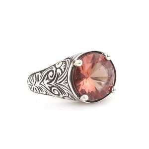 <b>Men's</b> Trendy Fashion <b>Rings</b> Silver <b>Ring</b> with Zultanite Stone Rose Gold & Rhodium Plated Stylish Inlay Design Gift - Product Image 2