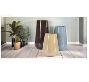 VOLEE Nouvel arrivage Grandes fleurs artificielles classiques de style rustique Pot de fleurs écologique en fibre FRP Jardinière pour l'extérieur et la maison - Product Image 2