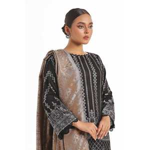 Conjunto de Traje Jacquard Negro de 3 Piezas Sin Costuras para Mujer - Product Image 1