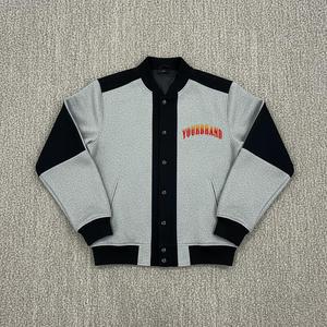 Best Selling Men Varsity Jacket Chenille Embroidery Streetwear Jacket Customised Logo Breathable Lightweight Single <b>Button</b> OEM - Product Image 6